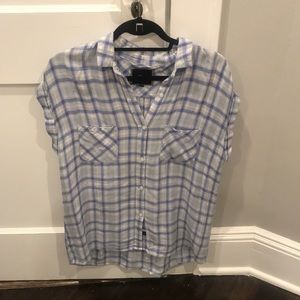 Rails plaid top size M